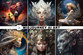 create custom ai art, nft, illustration with midjourney ai