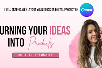 graphically layout your ebook or digital product on canva