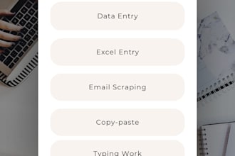 do email scraping, web scraping copypaste, and excel work