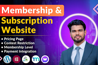 build wordpress membership or subscription website