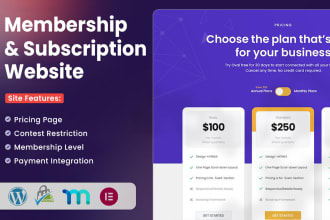 wordpress membership website and subscription website using wordpress