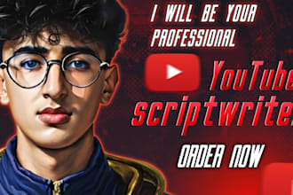 be your youtube video script writer, video script writer