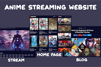 build anime streaming website with content