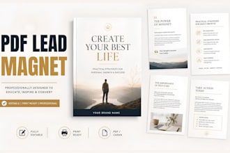 design a professional lead magnet, ebook in canva
