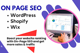 do on page SEO for wordpress, wix and shopify