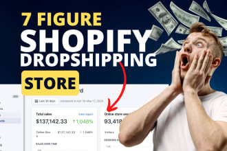 create a shopify store or website for dropshipping to generate passive income