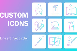 design custom vector icon set