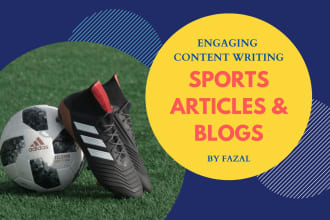 write SEO article or blog posts for your sports website