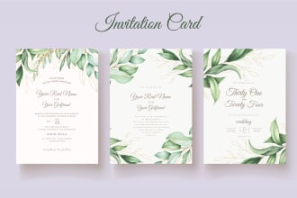 do modern and elegant birthday, engagement, baby shower, and wedding invitations