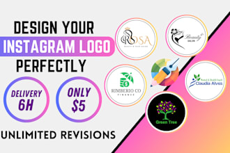 design a minimalist custom luxury instagram logo in 24h