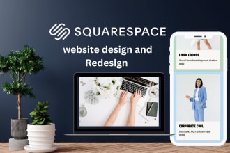 develop squarespace website design, redesign squarespace landing page