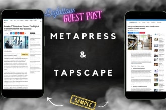 publish your article on metapress and tapscape