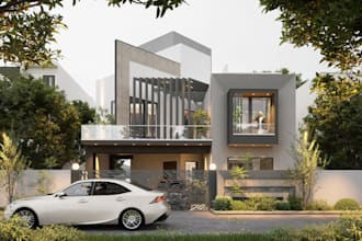 realistic exterior model and render