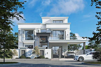 realistic exterior model and render