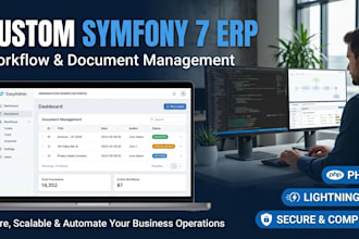 build a symfony 7 erp for workflow and document management