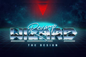 make 80s vaporwave logo styles in neon text designs