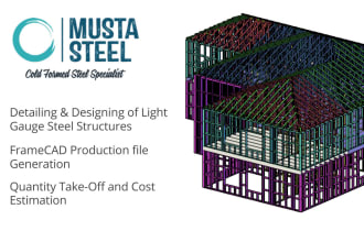 do structural designing of cold formed steel structures on framecad