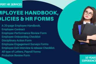 expertly crafted HR policies, employee handbook and HR forms