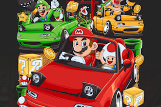 design a vector illustration of your car