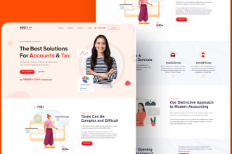 design modern landing page using figma or adobe xd