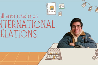 write international affairs and global geopolitics articles within 24 hours