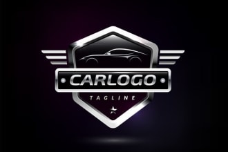 design auto detailing, car wash and automotive logo