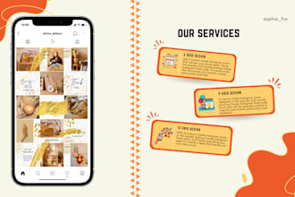 design a stunning instagram puzzle grid, feed post for your profile