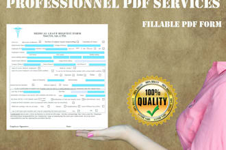 design a fillable PDF form and create a PDF layout