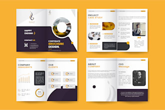 design company profile, business brochure, annual report, booklet
