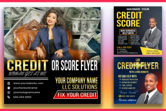 do credit repair flyer, score flyer
