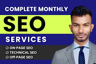 complete monthly SEO service for google first page