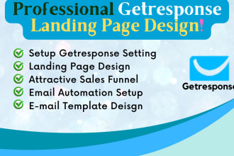 design getresponse landing page, sales funnel, squeeze page