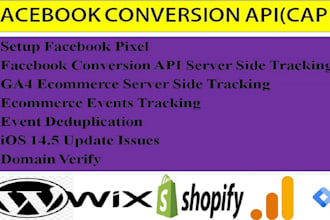 setup facebook pixel conversion API, ga4,ecommerce server side tracking with GTM