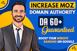 increase moz da domain authority 60 plus da using high authority seo backlinks