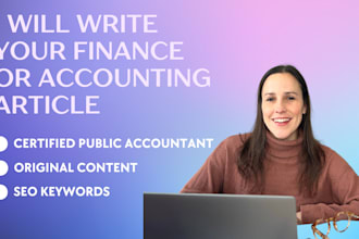 write your accounting or personal finance article or blog post