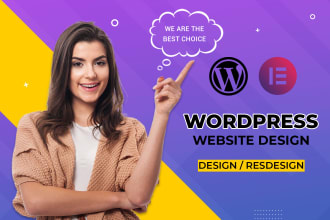 design wordpress websites or landing pages with elementor