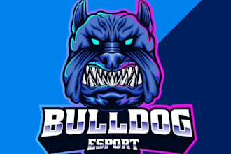 do fantastic bull dog logo design with unlimited revision