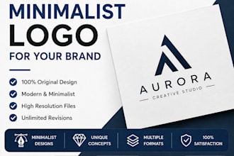 design a clean minimalist logo for your brand