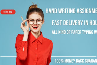 write hand writing assignments and rewrite all paper typing work
