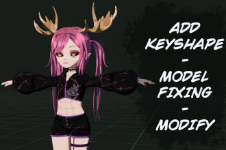 fix and upgrade your vrchat, 3d vtuber, vrm model