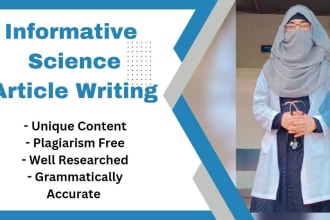 write an informative article on any science topic