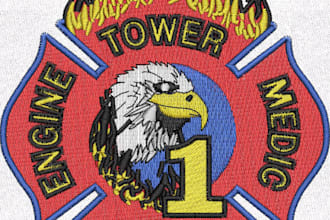 do jacket back embroidery digitizing into dst files