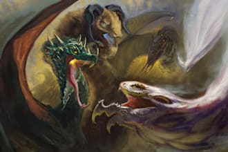 paint epic illustrations and splash art