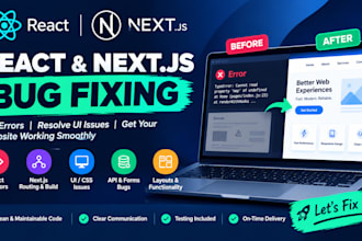 fix bugs in your react and next js website