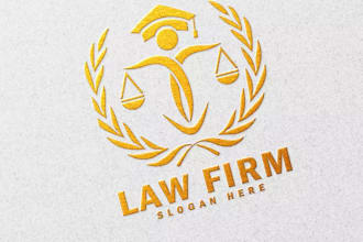 design unique attorney, lawyer, advocate, law logo