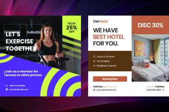design social media posts, instagram, facebook, linkedin, twitter ads banner