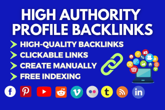 create 600 SEO profile backlinks high authority white hat manual link building