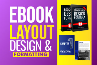 do book formatting and layout design for print and ebook