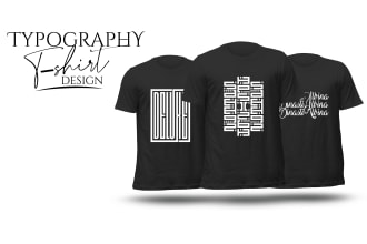 do minimalist and creative typography t shirt designs for any event