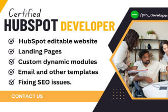 be your hubspot cms developer, hubspot landing page, blog, custom modules